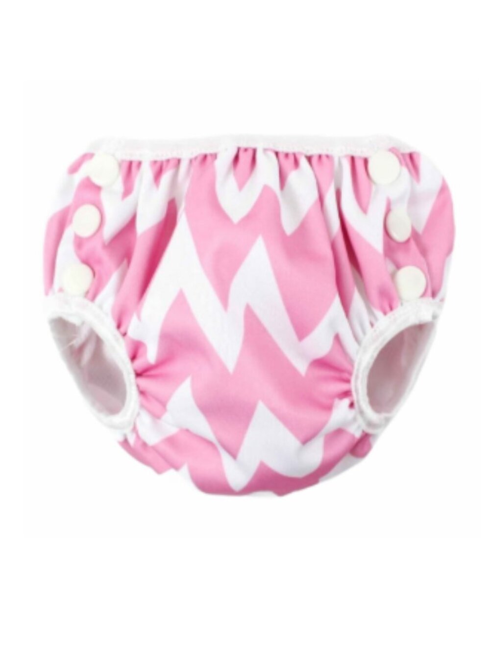 Bumkins, Reusable Swim Diaper - Pink Chevron, Small